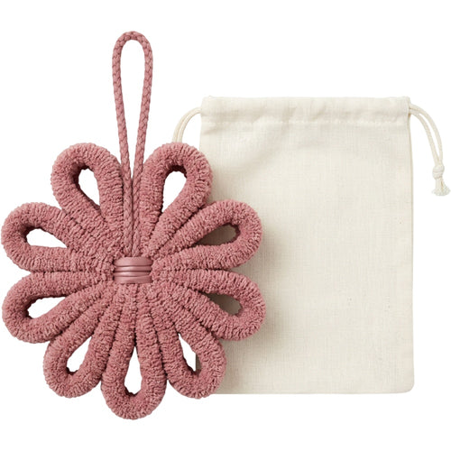 Kwdfg Chenille Loop Rosette Bath Ball Dusty Rose - Product view