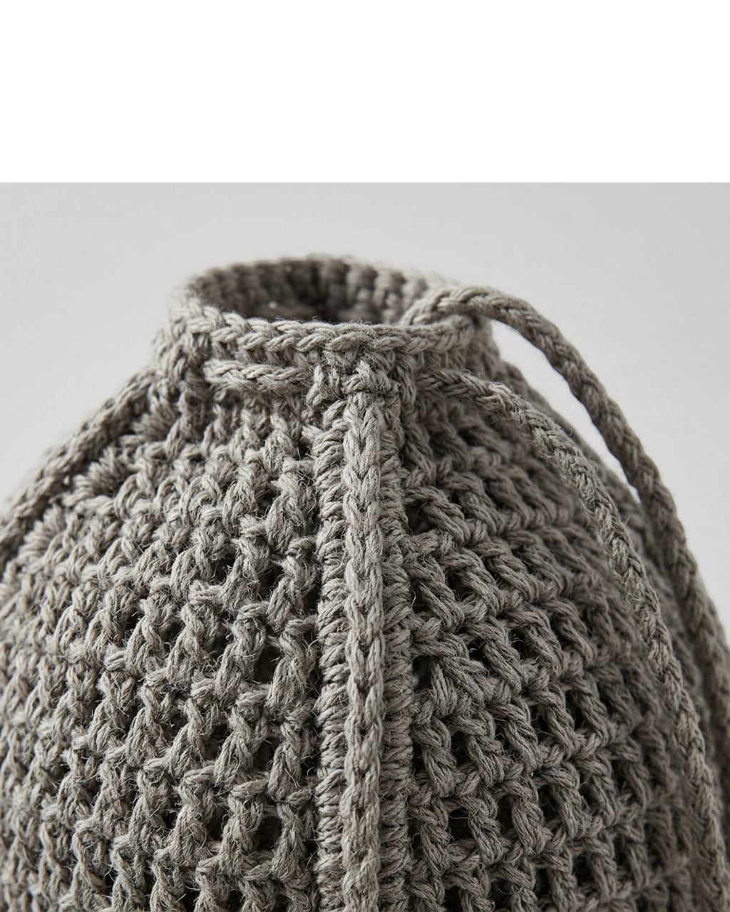 Kwdfg Crochet Hemp Cotton Hollow Wash Ball Warm Gray - Detail view