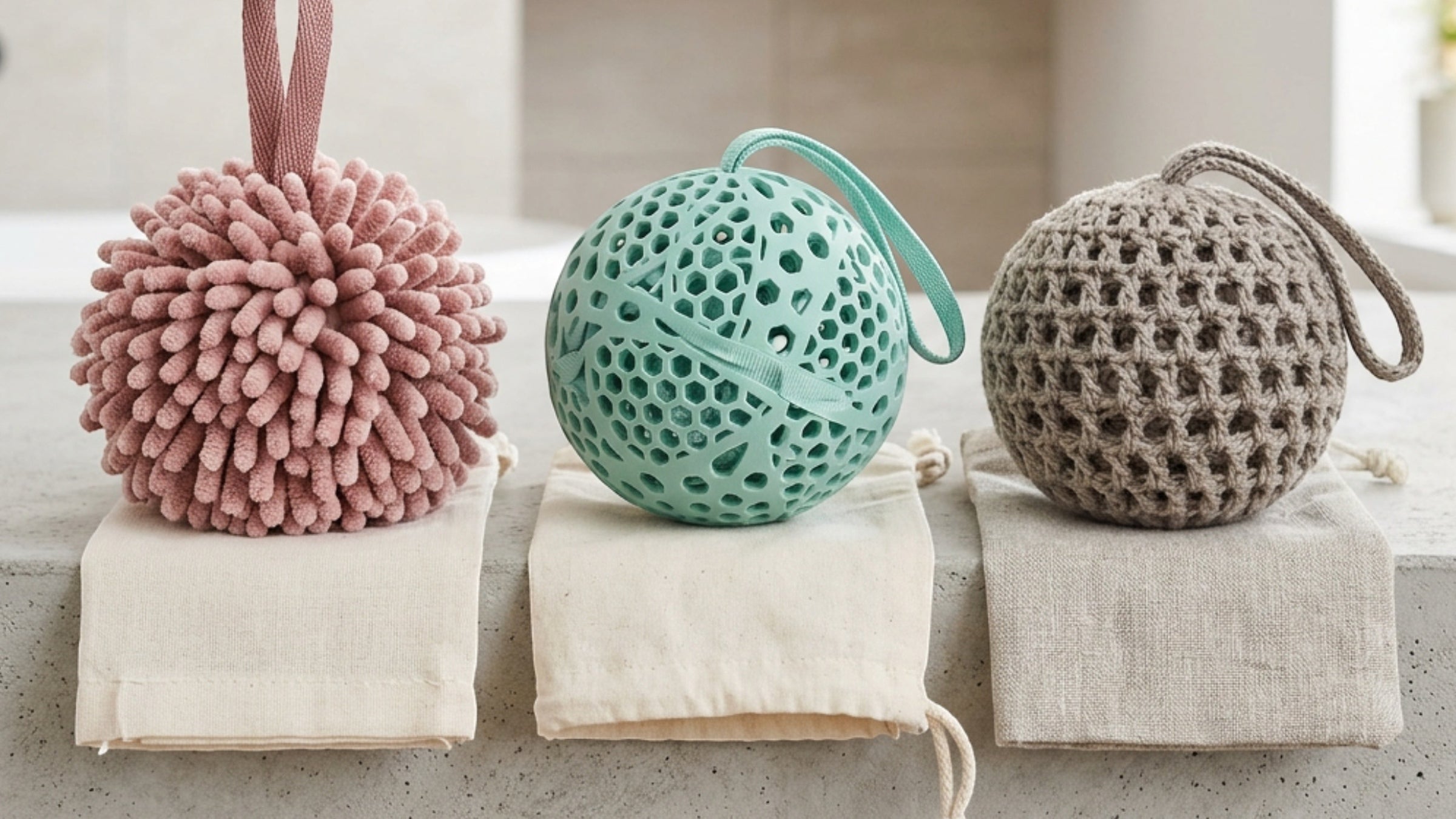 Kwdfg Bath Wash Balls and Body Cleansing Poufs